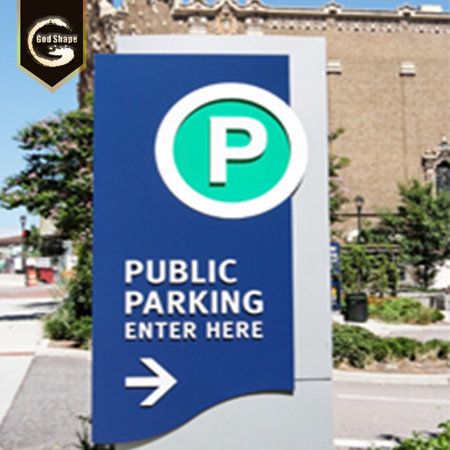 Factory Free Standing School Real Estate Parking Lot Signage High Quality Pylon Sign