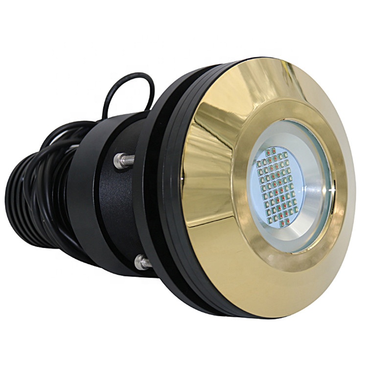 150W Marine Boat Yacht Bronze Through-Hull IP68 LED RGB Underwater Light