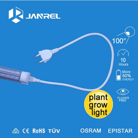 JANREL Indoor Plant Tissue Culture Lights Full Spectrum t8 Led Grow Tube Light