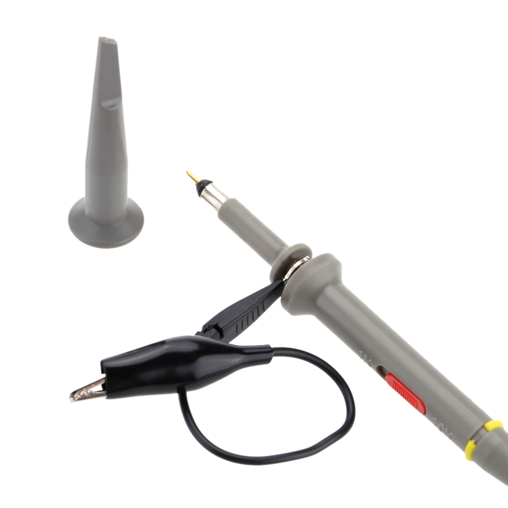 P6100 1X 10X 100MHz 2Pcs Oscilloscope Probe Alligator Clip Test Probe With High Precision Oscilloscope Accessories