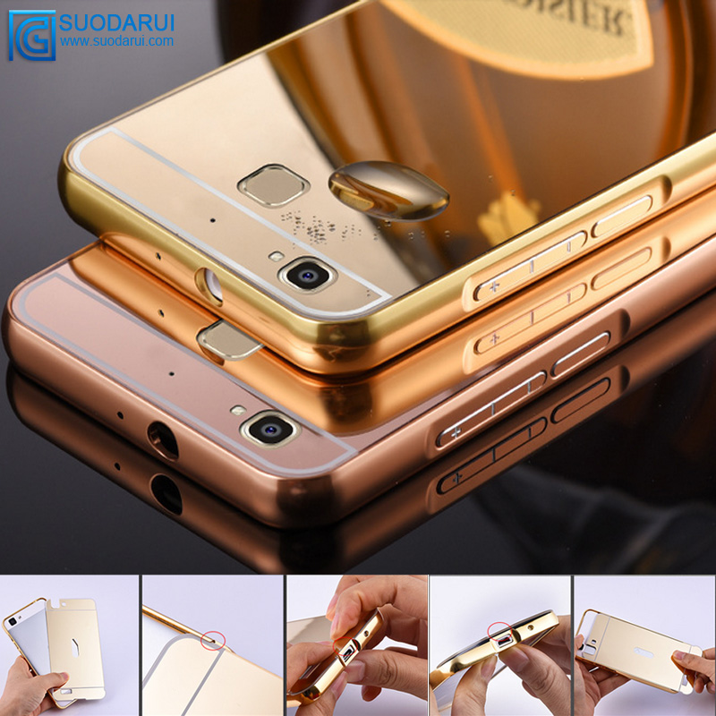 High quality Aluminum metal mirror case for Huawei Mate 8 mirror back cover case