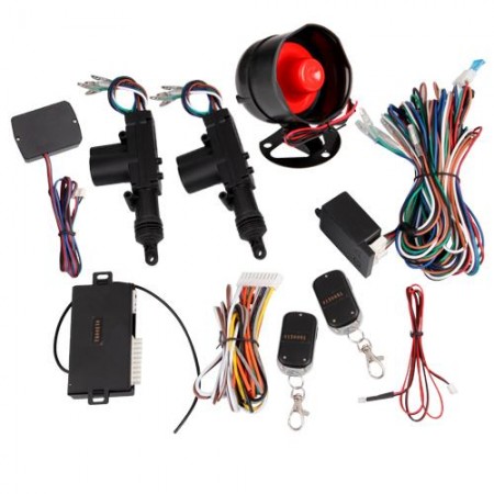 Door Remote Keyless Entry Central Lock Locking Kit + Car Alarm