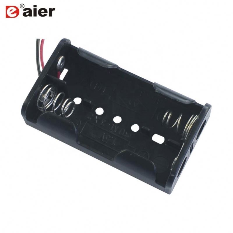 Black Wire Leads 2 x 1.5V  2AA Battery Holder Battery Holder 2AA JST