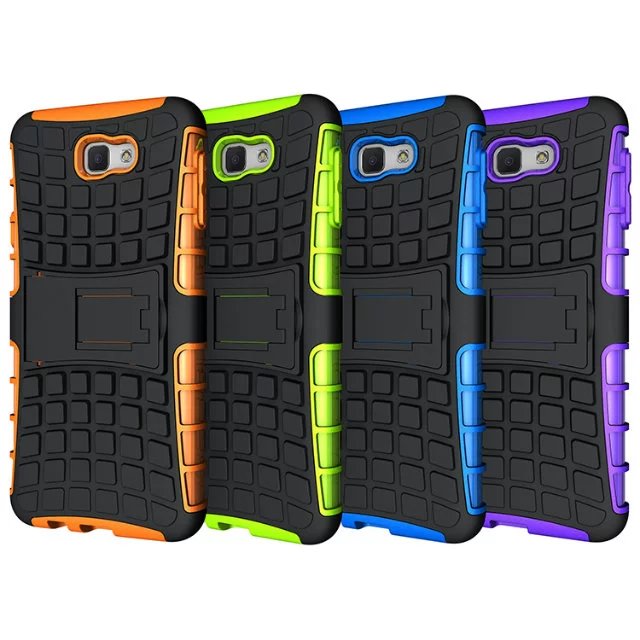 bracket 2in1 tire pattern cover phone case for Samsung Galaxy J7 Prime