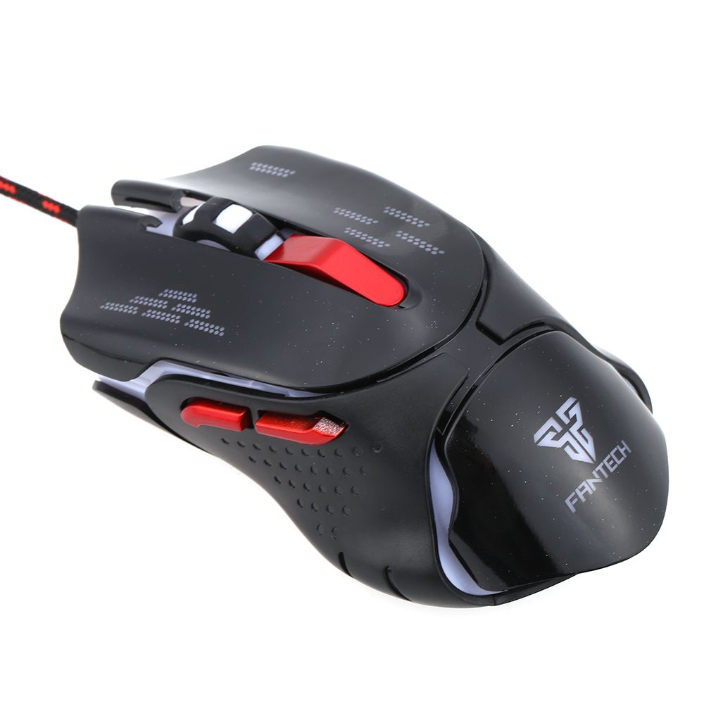 USB Wired Optical 6 Buttons Gaming Mouse with 800/1200/1600/2400 Adjustable DPI Colorful Backlit for Desktop Mac Laptop