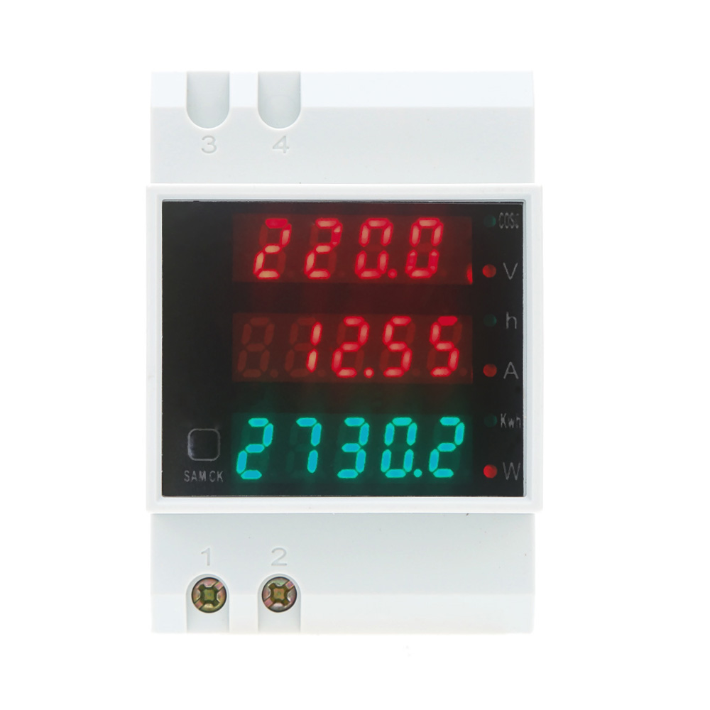 AC80-300V 100A Multi-functional Voltmeter Ammeter Digital Din Rail Current voltimetro Power diagnostic-tool digital amperimetro