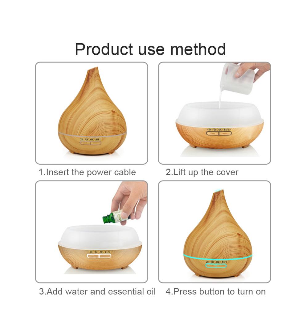 WiFi Essential Oil Diffuser, 400ml Smart Aromatherapy Diffuser, Ultrasonic Humidifier with  Smart Phone Remote Control