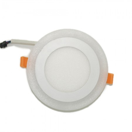 JS 9(6+3)W 302835+483528SMD White+Blue Light Round Circular Shape LED Panel Light Ceiling LampAC85V-265V