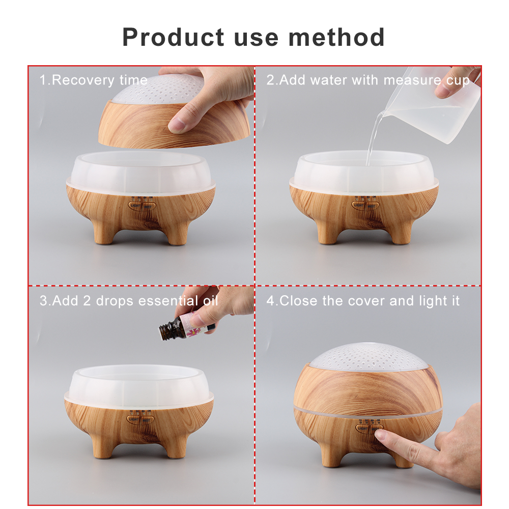 2018 Amazon Hot Sale Wood Aroma Grain Aroma Diffuser Wood Glass