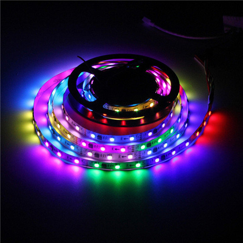 5050 addressable rgb led strip 30led 60leds 2811 2812 ic pixel rgb strip 3d led digital clock
