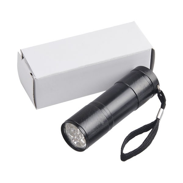 Small colored led battery light/Aluminum 9 LED Flashlight Mini Torch