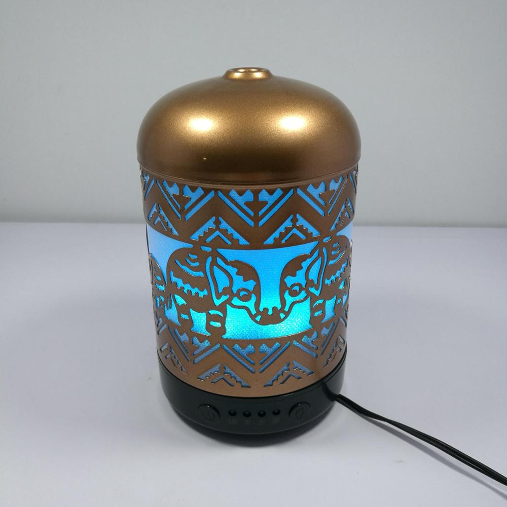 100ml Metal Aroma Diffuser with Colorful LED Light  spa room diffuser, air aroma humidifier for world mental health day