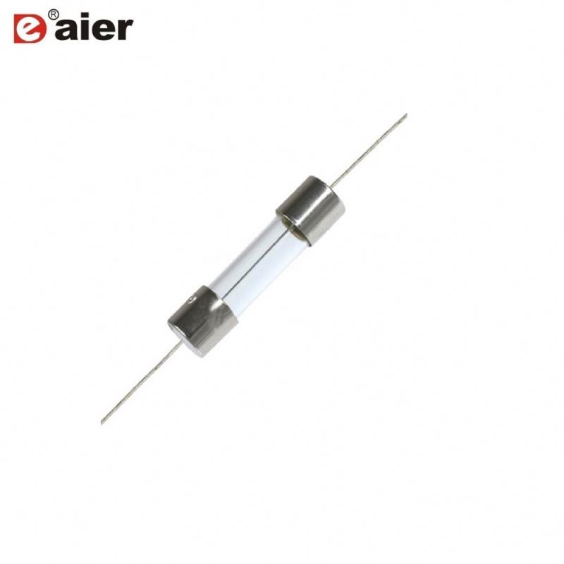 Electrical 1A~15A 250VAC Glass Soldering Fuse With Lead