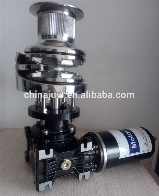 JV811H stainless steel vertical 12v/24v electric lifting winch motor for boat