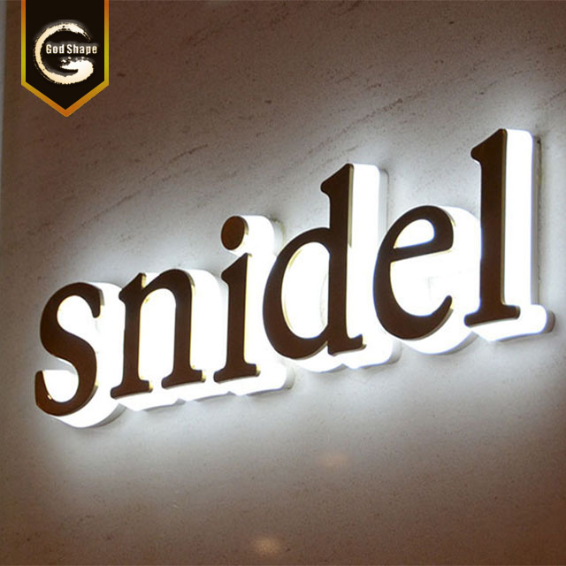 Stainless Steel Letters Sign Exterior Building Signage Light Box