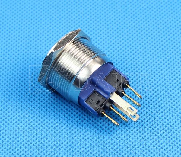 Flat Round Cap Waterproof Metal Momentary Push Button Box