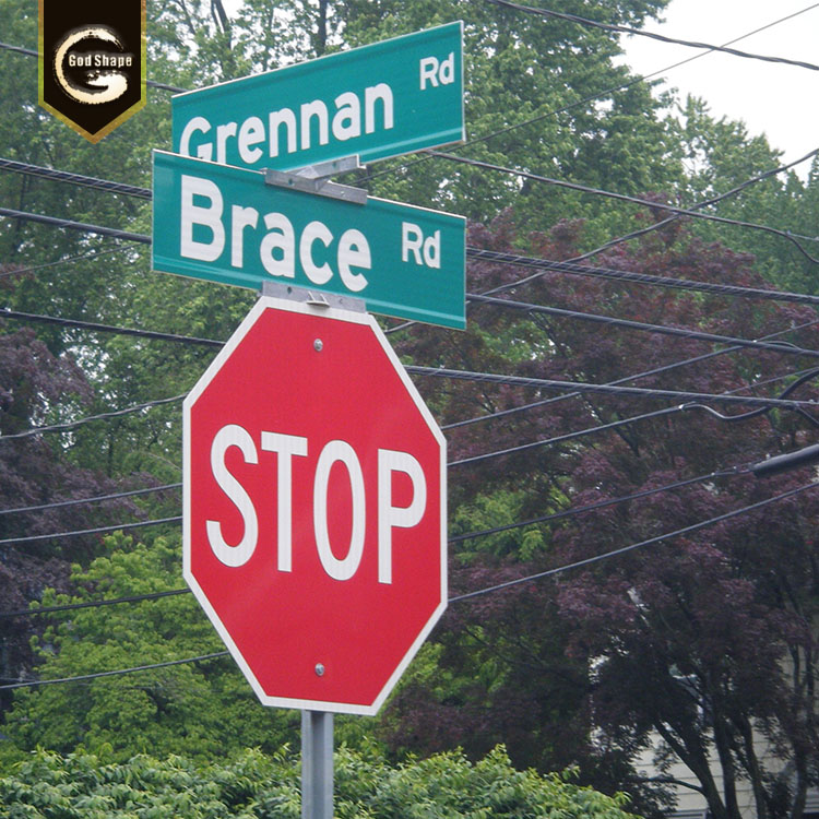 GS Sign wholesale aluminum safety system street warning roadway sign sidewalk zebra crossing sign