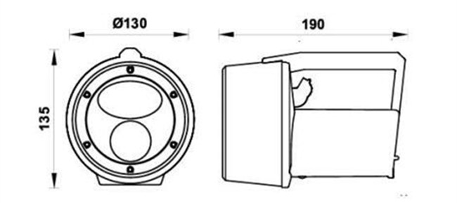 HB-33 explosion proof portable LED searchlight search signal lamp handheld 100watt