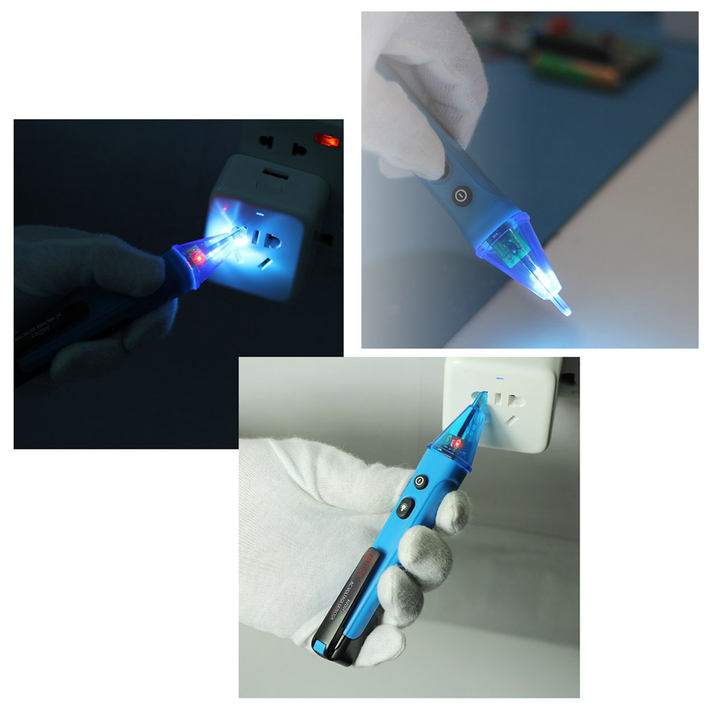 Portable AC Voltage Test Pencil Non-contact Voltmeter Circuit Detector Led Light Alert Electric Volt Tester 12-1000V Detection