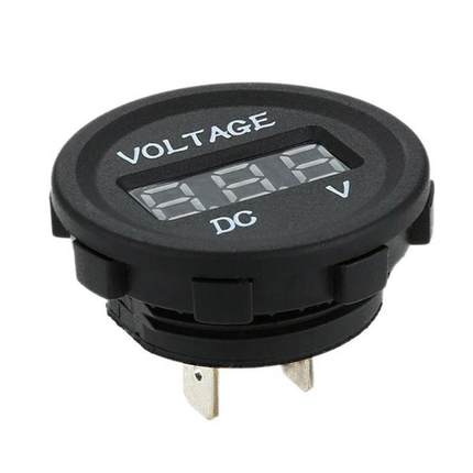 Waterproof Led Digital Display Voltmeter Voltage Meter Round Panel Car Boat Dc 12v 24v DS4010, Voltmeter Measure Voltage 5-40V