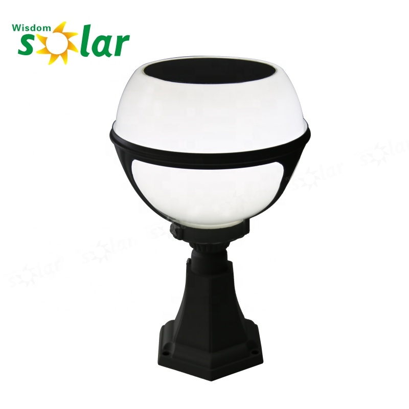 solar garden ball pillar light solar led design decorative aluminum stud decking fence light