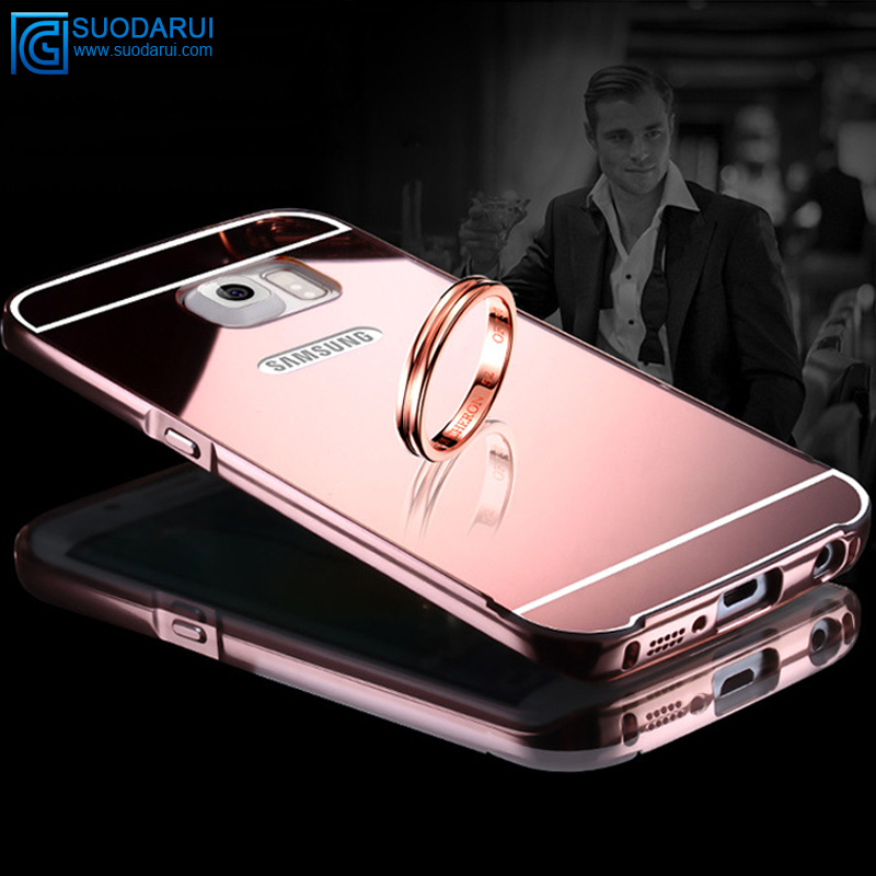 High quality aluminum metal mirror case for samsung galaxy s6 edge plus mirror back cover case