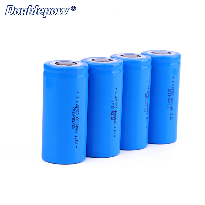 High Performance  3.2v 6000mAh 6Ah 32700 Rechargeable Lifepo4 Battery Cell for Solar Light Battery