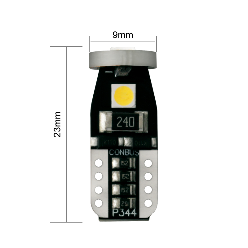 Led Side Marker Lights Green T10-3Smd-3030 Canbus License Plate Light 24V