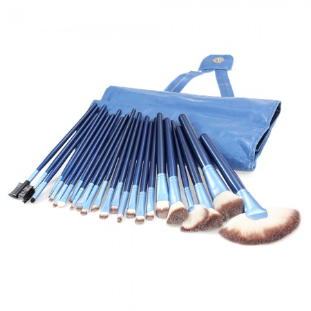 24 PCS Professional Make Up Cosmetic Makeup Brushes Kit Set Pink Pouch Case Bag