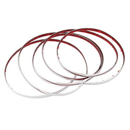 Silver Car Grille Eterior Chrome Styling Decoration Moulding Trim Strip 10mm