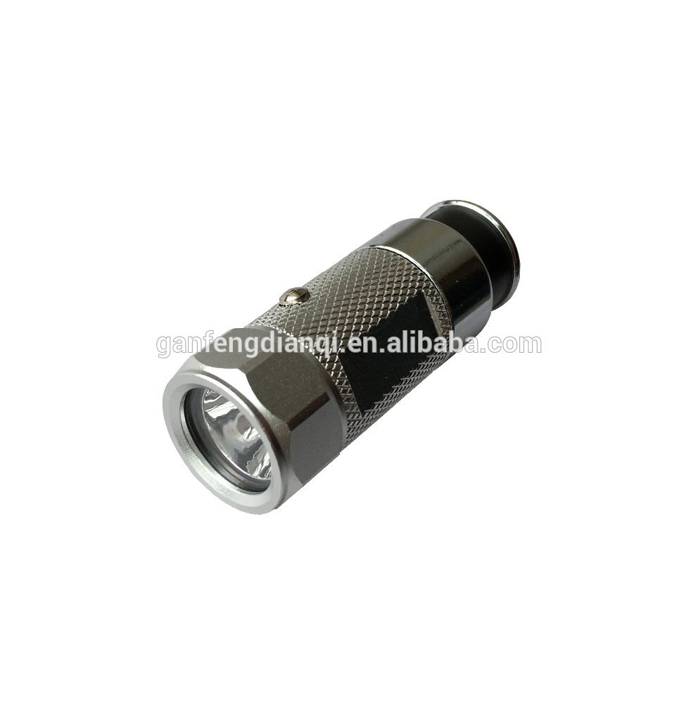 rechargeable led car lighter torch flashlight with high-strength aluminum alloy