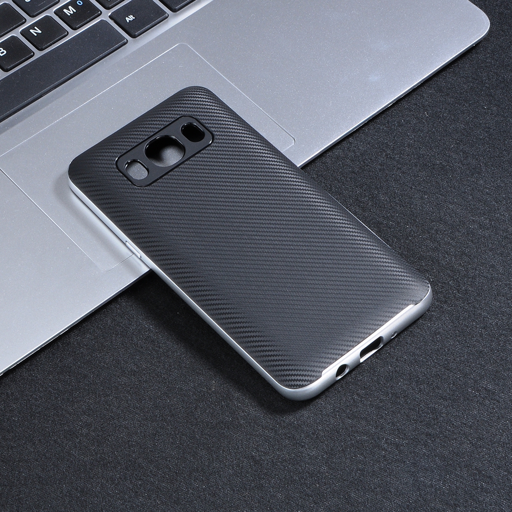 2 IN 1 Carbon Fiber TPU+PC Back Cover Case For Samsung Galaxy J5 2016