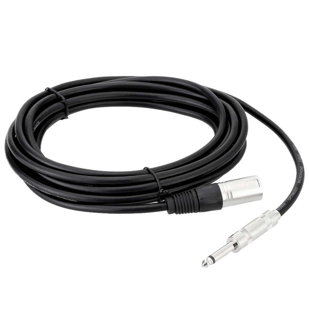 9.8ft / 3m XLR Male to 6.5mm Male Cable Wire for Mixer Mixing Console Microphone Loudspeaker Aluminium Alloy Plugs
