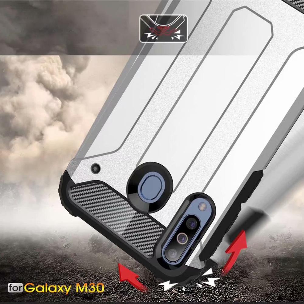 TPU+PC 2in1 drop Silicone Rubber Armor Hard case For Samsung galaxy M30