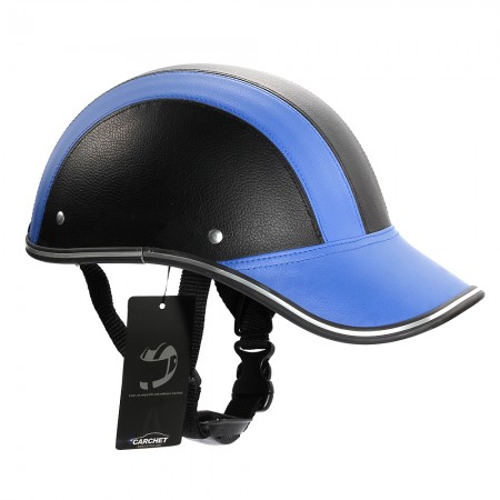Motor Helmet Baseball Cap Style Safety Hard Hat Anti-UV Blue+Black