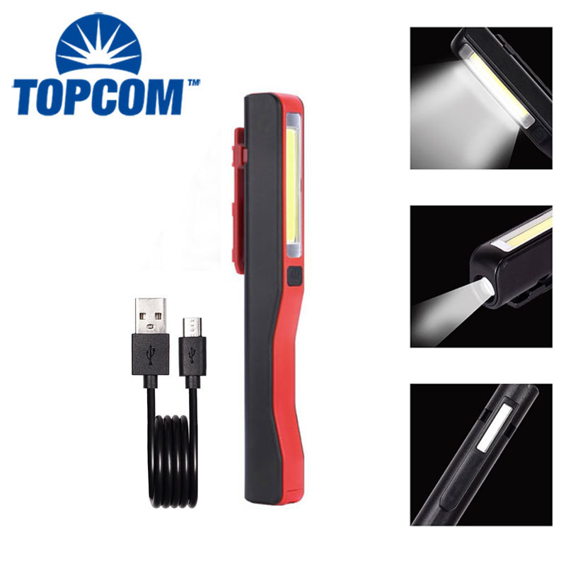 Mini Portable Pocket COB Flood Light Inspection Lamp Flashlight Rechargeable LED COB Work Pen Light