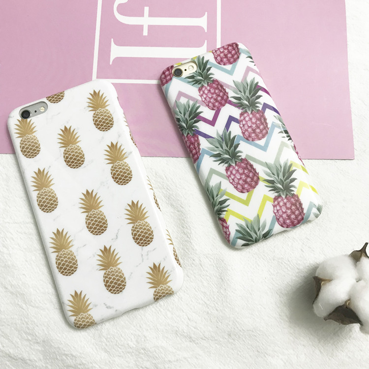 Custom IMD TPU Case for iPhone X , IMD Pineapple Phone Cases Cover for iPhone 8 7 6Plus X