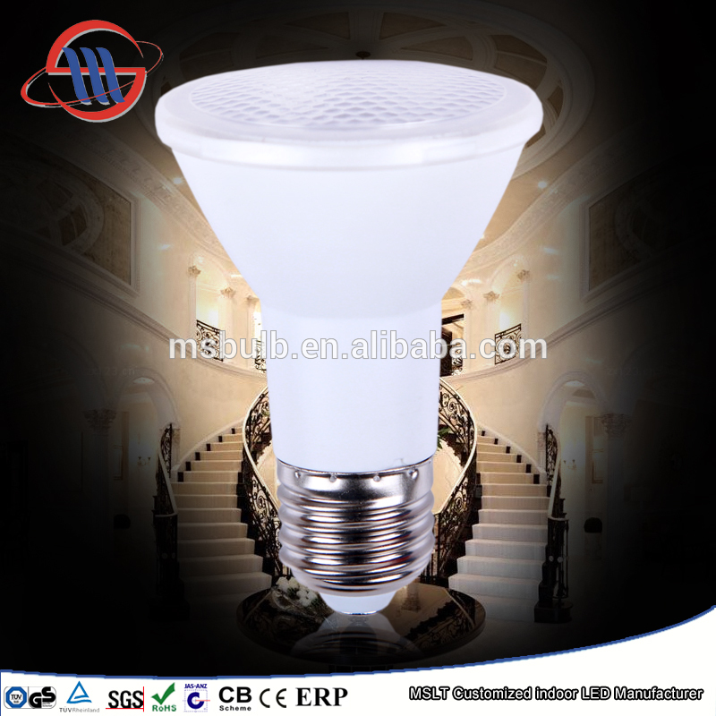 SMD 2835 led spotlight PAR20 E27 6W led bulb 480LM RA>80 2 years warranty