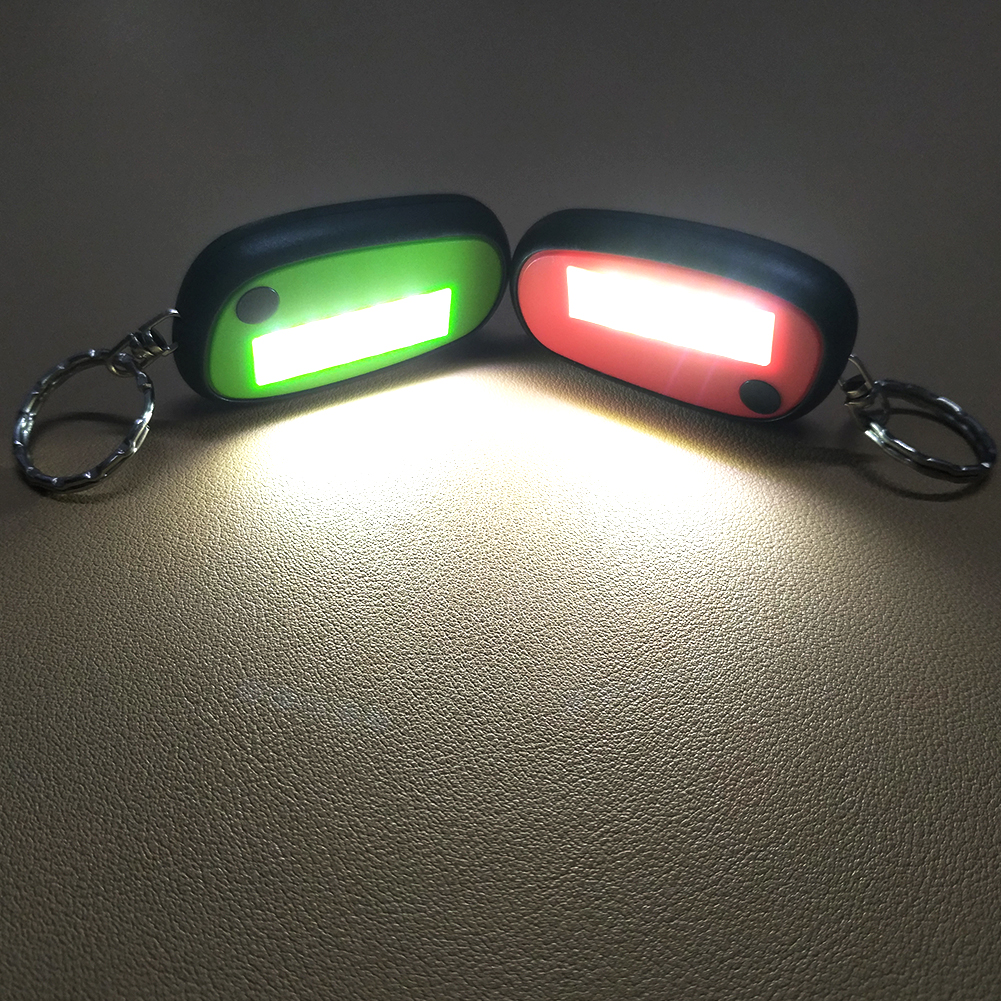 Wholesale 0.5 W COB LED Mini Portable Keychain light with Flashlight