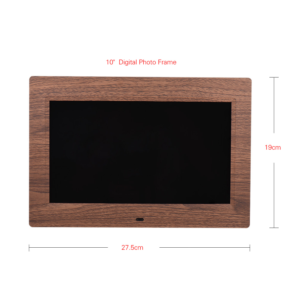 10 LED HD Screen Slideshow Digital Photo Frame 1024*600 High Resolution Picture Frame Clock Video Player with Remote Control