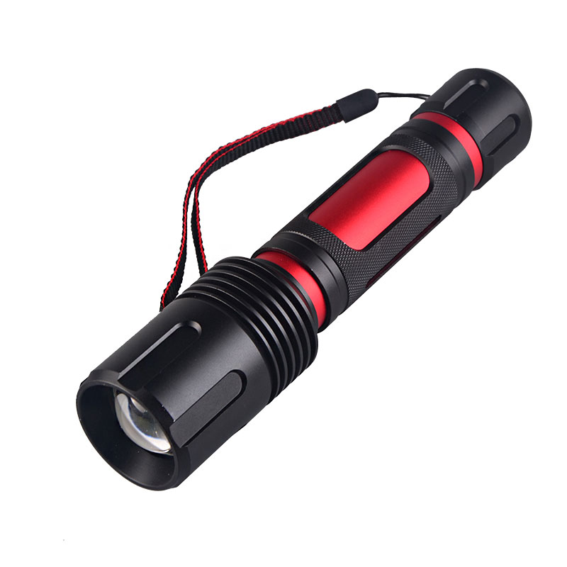 High 2000 Lumen Flashlight Zoomable 10W XHP50 LED Aluminum Tactical Led Rechargeable Flashlight