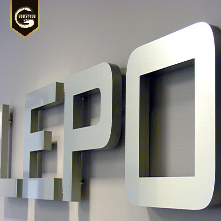 Custom Office design sign  brushed metal 1 thick  acrylic base with decorative faces