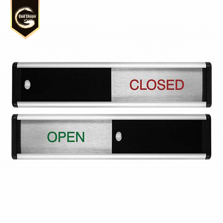 Custom Vintage metal sign board wall hanging stainless steel matel open sign closed