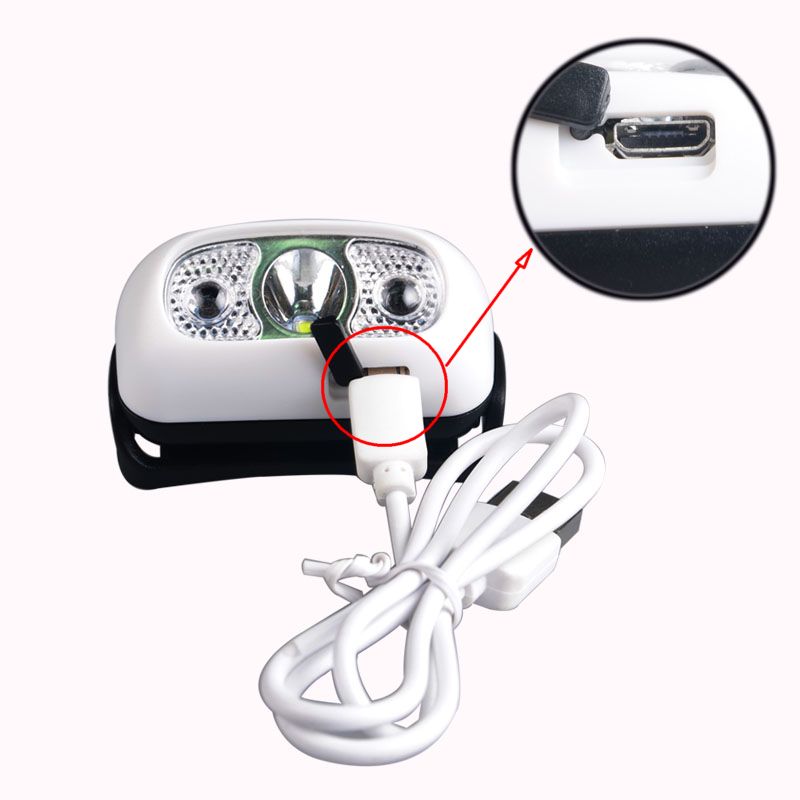 Super Bright Rechargeable New Led Light Sensor Usb Headlamp with Q5 Bulb