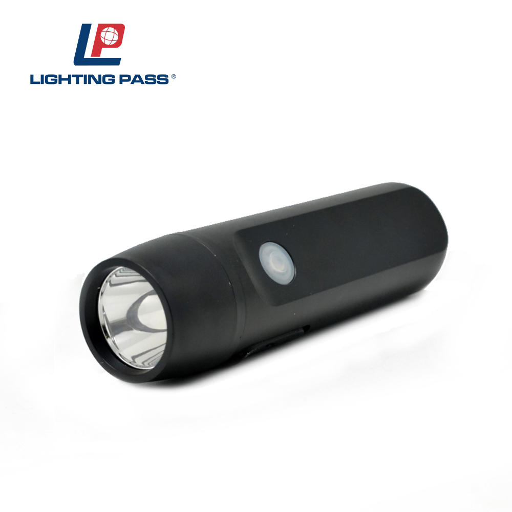 3w dynamo led hand crank flashlight with USB connector and iphone charger