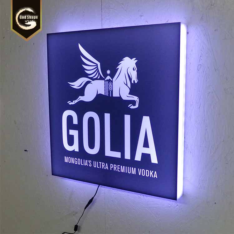 Custom led light up box china manufacturer circular light box  acrylic wall mount lightbox