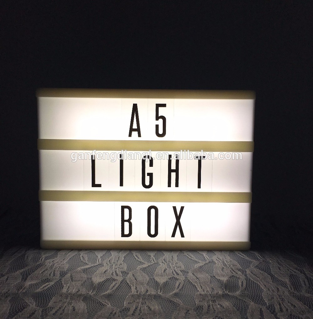 A5 light box with letters advertising light box LED cinema light box