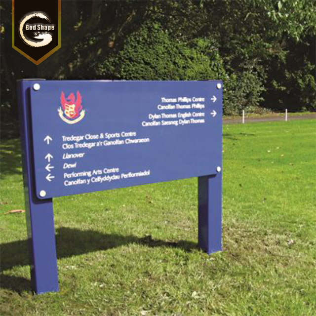 Park Stainless Steel Advertising Free Standing Pylon Signs
