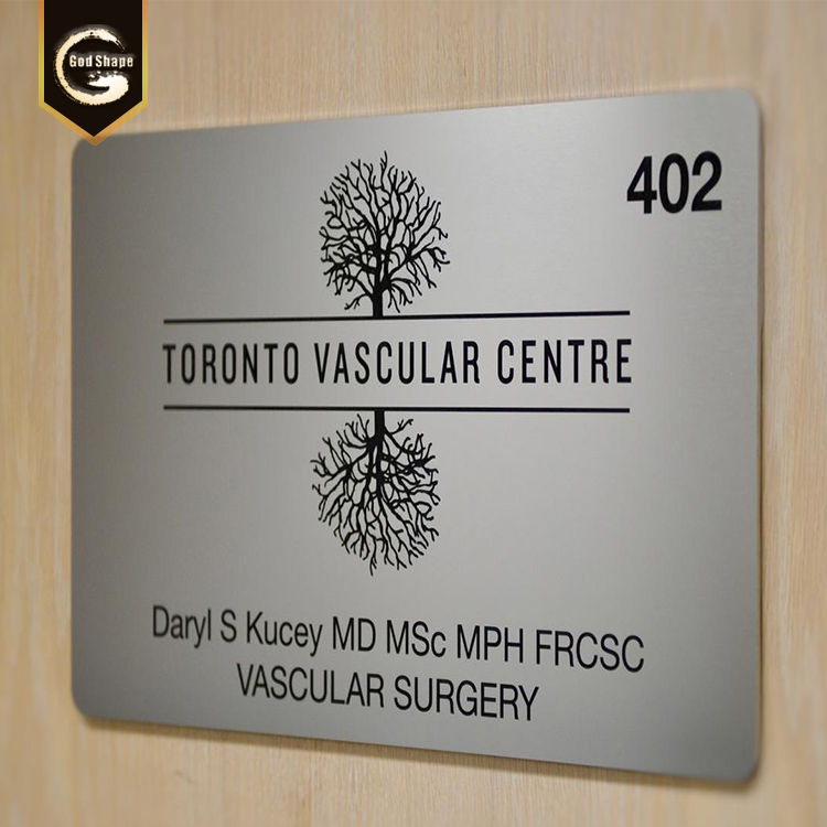 Wholesale customized acrylic metal office sign door plate room number plate name plate