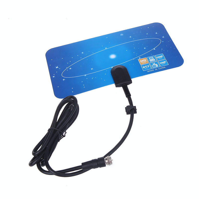 Digital Indoor TV Antenna HDTV DTV HD VHF UHF Flat Design High Gain US Plug New Arrival TV Antenna Receiver